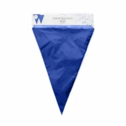 Flagguirlande 10M med store blå vimpel flag (45cm X 30cm)