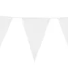 Flagguirlande 10M med store hvidevimpel flag (45cm X 30cm)