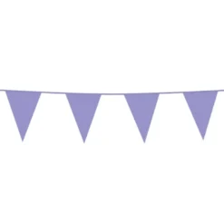 Flagguirlande 10M m/Lavendel Vimpler (30 x 20 cm)