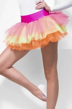 Flerfarvet Tylskørt