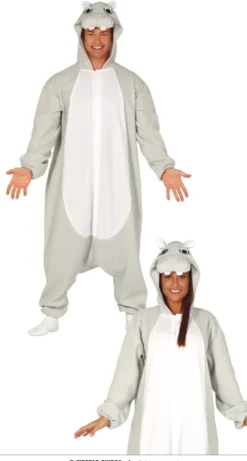 Flodhest Plys Jumpsuit til Voksne
