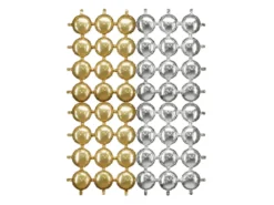 Folie Ballon Backdrop, Double-Sided Rund, Guld-Sølv, 78 X 107 cm
