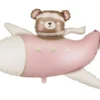 Folieballon Bamse pilot Lyserød - 94 x 61 cm