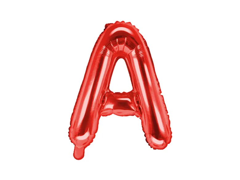 Folie Ballon Bogstaver ''A'', 35 cm, Rød
