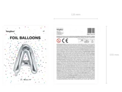 Folie Ballon Bogstaver ''A'', 35 cm, Sølv