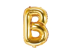Folie Ballon Bogstaver ''B'', 35 cm, Guld