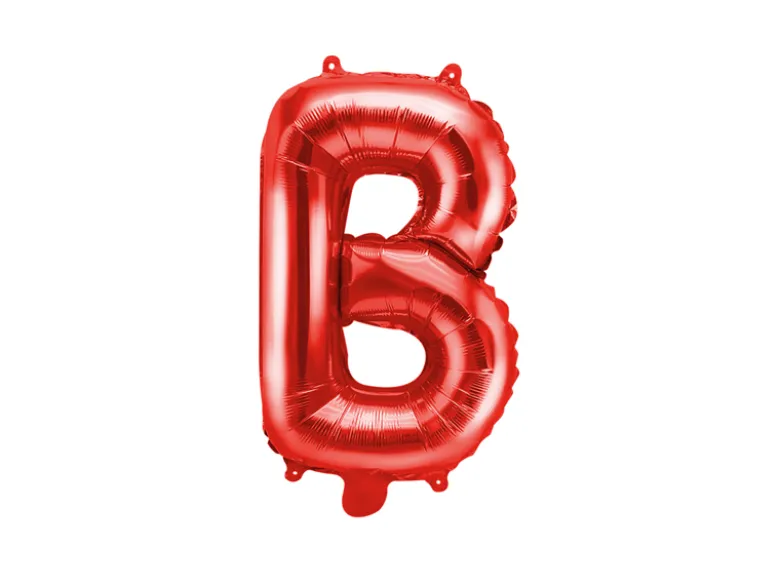 Folie Ballon Bogstaver ''B'', 35 cm, Rød