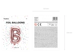 Folie Ballon Bogstaver ''B'', 35 cm, Rosegold