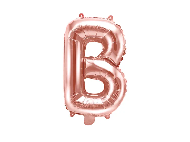 Folie Ballon Bogstaver ''B'', 35 cm, Rosegold