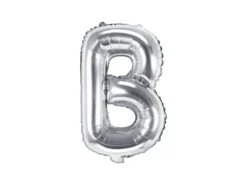 Folie Ballon Bogstaver ''B'', 35 cm, Sølv