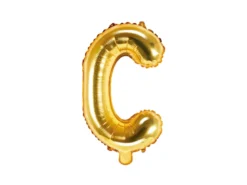 Folie Ballon Bogstaver ''C'', 35 cm, Guld