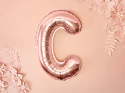 Folie Ballon Bogstaver ''C'', 35 cm, Rosegold