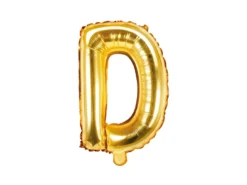 Folie Ballon Bogstaver ''D'', 35 cm, Guld