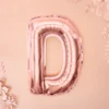 Folie Ballon Bogstaver ''D'', 35 cm, Rosegold