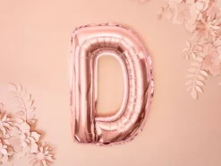 Folie Ballon Bogstaver ''D'', 35 cm, Rosegold