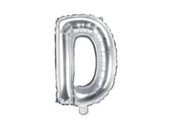 Folie Ballon Bogstaver ''D'', 35 cm, Sølv