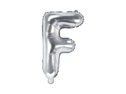 Folie Ballon Bogstaver ''F'', 35 cm, Sølv