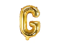 Folie Ballon Bogstaver ''G'', 35 cm, Guld