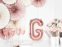 Folie Ballon Bogstaver ''G'', 35 cm, Rosegold