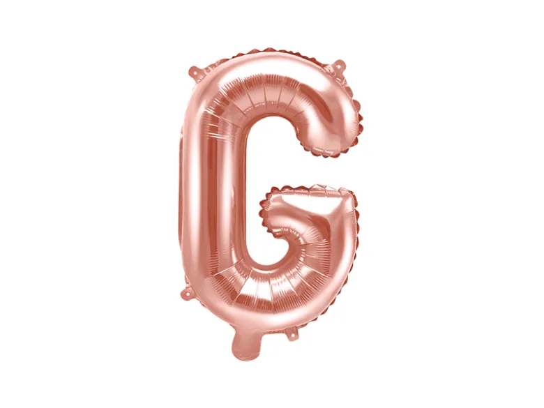 Folie Ballon Bogstaver ''G'', 35 cm, Rosegold