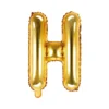 Folie Ballon Bogstaver ''H'', 35 cm, Guld