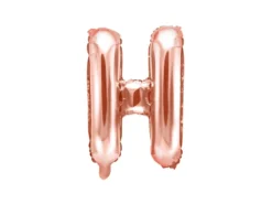 Folie Ballon Bogstaver ''H'', 35 cm, Rosegold