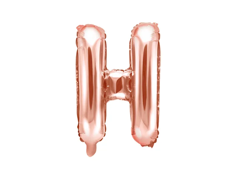 Folie Ballon Bogstaver ''H'', 35 cm, Rosegold