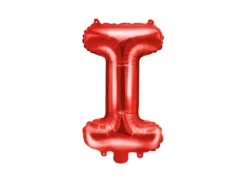 Folie Ballon Bogstaver ''I'', 35 cm, Rød