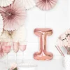 Folie Ballon Bogstaver ''I'', 35 cm, Rosegold