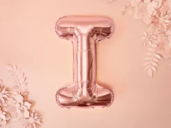 Folie Ballon Bogstaver ''I'', 35 cm, Rosegold