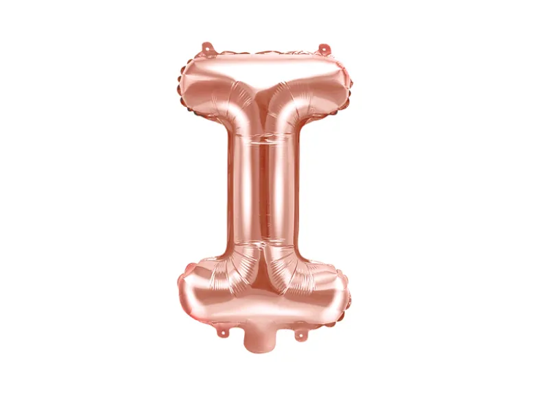 Folie Ballon Bogstaver ''I'', 35 cm, Rosegold