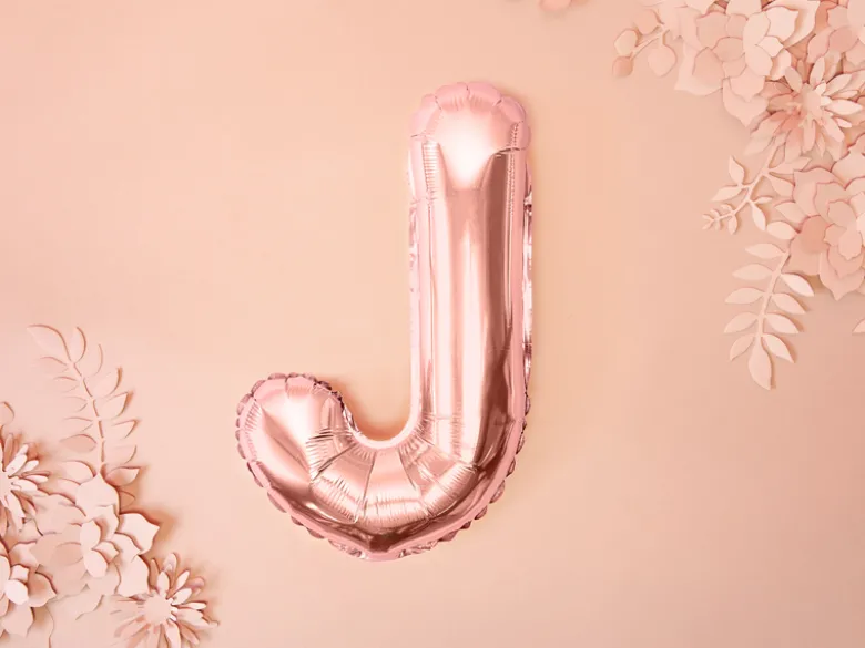 Folie Ballon Bogstaver ''J'', 35 cm, Rosegold