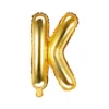 Folie Ballon Bogstaver ''K'', 35 cm, Guld