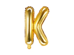 Folie Ballon Bogstaver ''K'', 35 cm, Guld