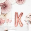 Folie Ballon Bogstaver ''K'', 35 cm, Rosegold