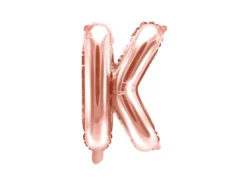 Folie Ballon Bogstaver ''K'', 35 cm, Rosegold