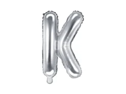 Folie Ballon Bogstaver ''K'', 35 cm, Sølv