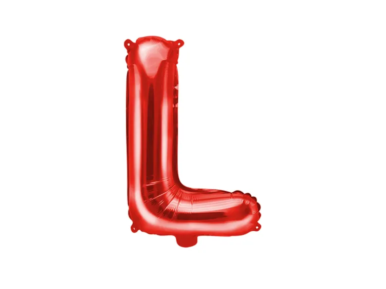 Folie Ballon Bogstaver ''L'', 35 cm, Rød