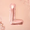 Folie Ballon Bogstaver ''L'', 35 cm, Rosegold