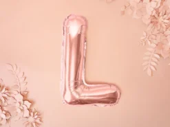 Folie Ballon Bogstaver ''L'', 35 cm, Rosegold