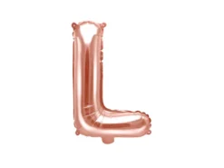 Folie Ballon Bogstaver ''L'', 35 cm, Rosegold