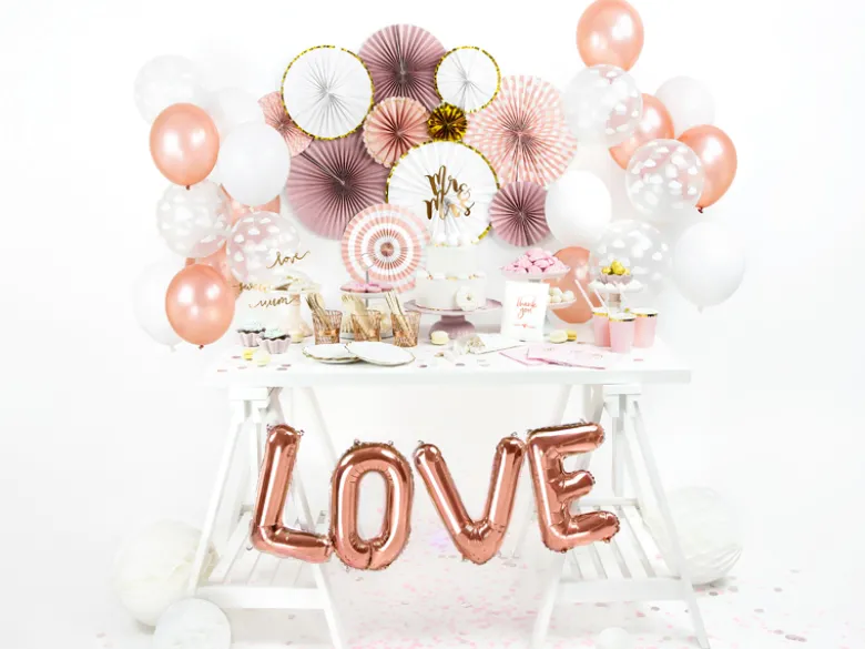 Folie Ballon Bogstaver ''L'', 35 cm, Rosegold