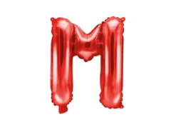 Folie Ballon Bogstaver ''M'', 35 cm, Rød