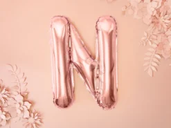 Folie Ballon Bogstaver ''N'', 35 cm, Rosegold