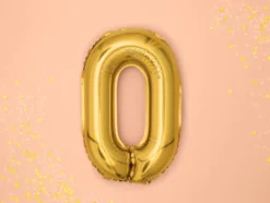 Folie Ballon Bogstaver ''O'', 35 cm, Guld