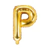 Folie Ballon Bogstaver ''P'', 35 cm, Guld, 1Piece