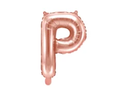 Folie Ballon Bogstaver ''P'', 35 cm, Rosegold