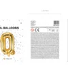 Folie Ballon Bogstaver ''Q'', 35 cm, Guld