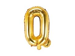Folie Ballon Bogstaver ''Q'', 35 cm, Guld