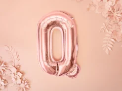 Folie Ballon Bogstaver ''Q'', 35 cm, Rosegold